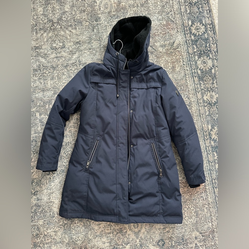 Navy Blue Vince Camuto Womens Medium Parka